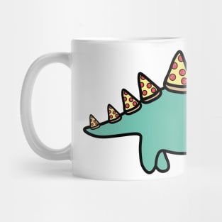 Pepperoni pizza dinosaur cute stegosaurus doodle Mug
